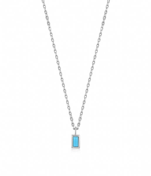 Ania Haie  Turquoise Drop Pendant Necklace Silver